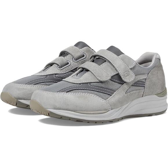 SAS Mens JV Mesh Adjustable Comfort Walking Sneaker US 6.5 W Grey Suede EUC - Picture 1 of 13